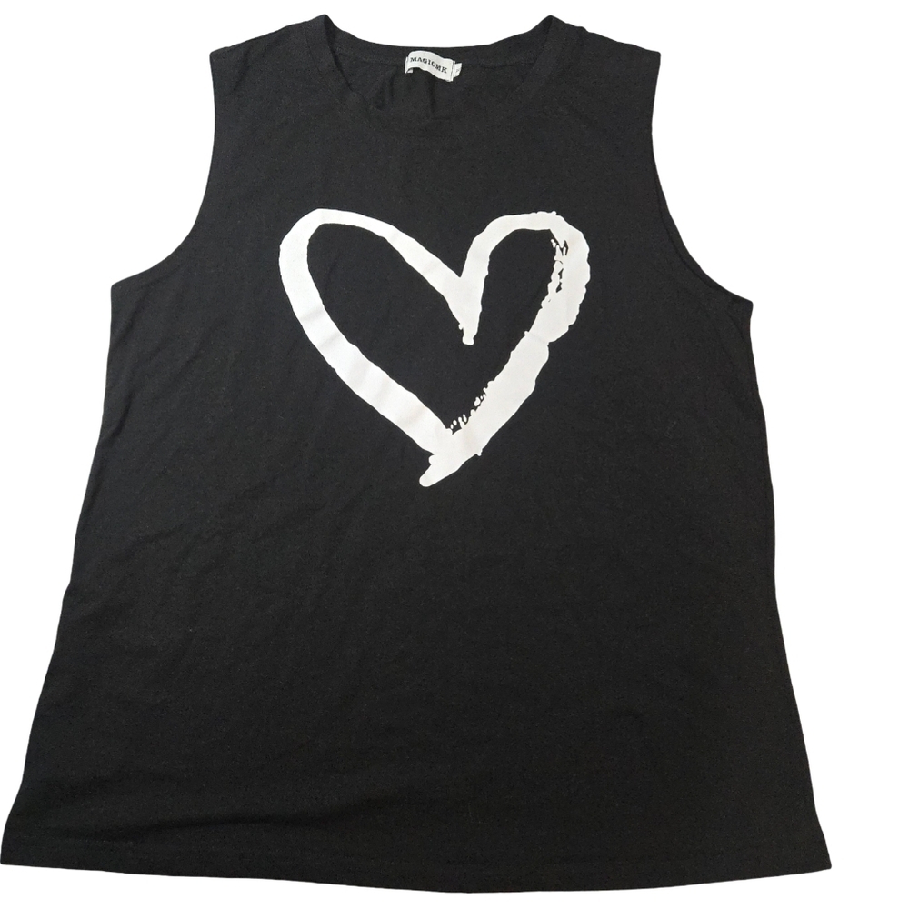 Magicmk sleeveess top Heart Design Size XL - Picture 2 of 7